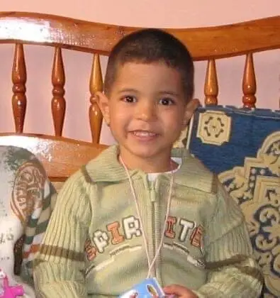 Charaf as a toddler in Algeria